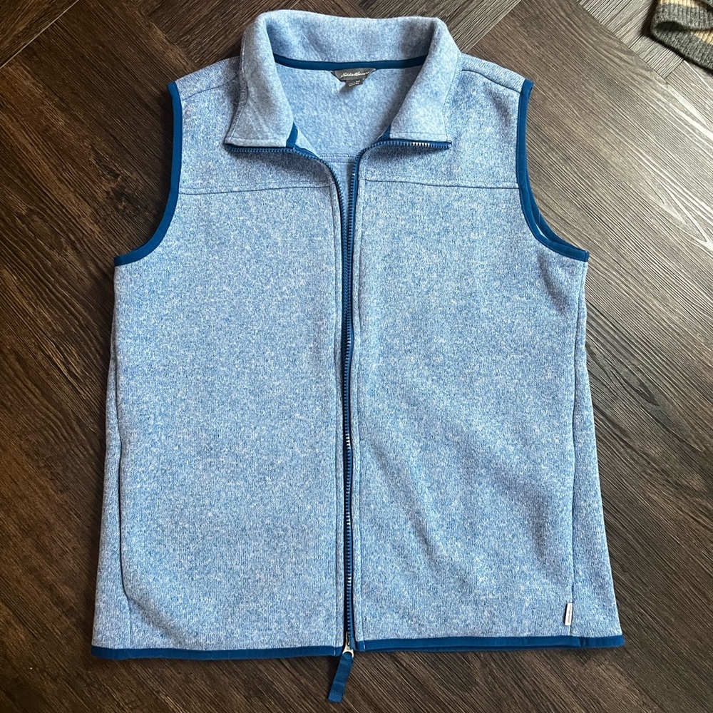 Eddie Bauer Vest Blue Knit size medium